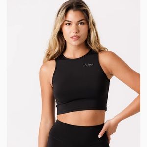 ONSET brand sleeveless crop top. NWT. Black. Large.